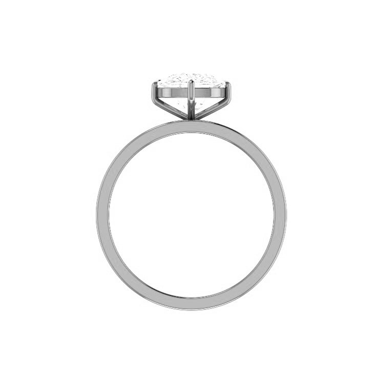 Ada 3 Carat Solitaire Elongated Cushion Lab Grown Diamond Engagement Ring