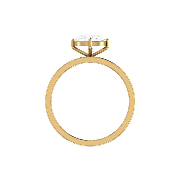 Ada 3 Carat Solitaire Elongated Cushion Lab Grown Diamond Engagement Ring