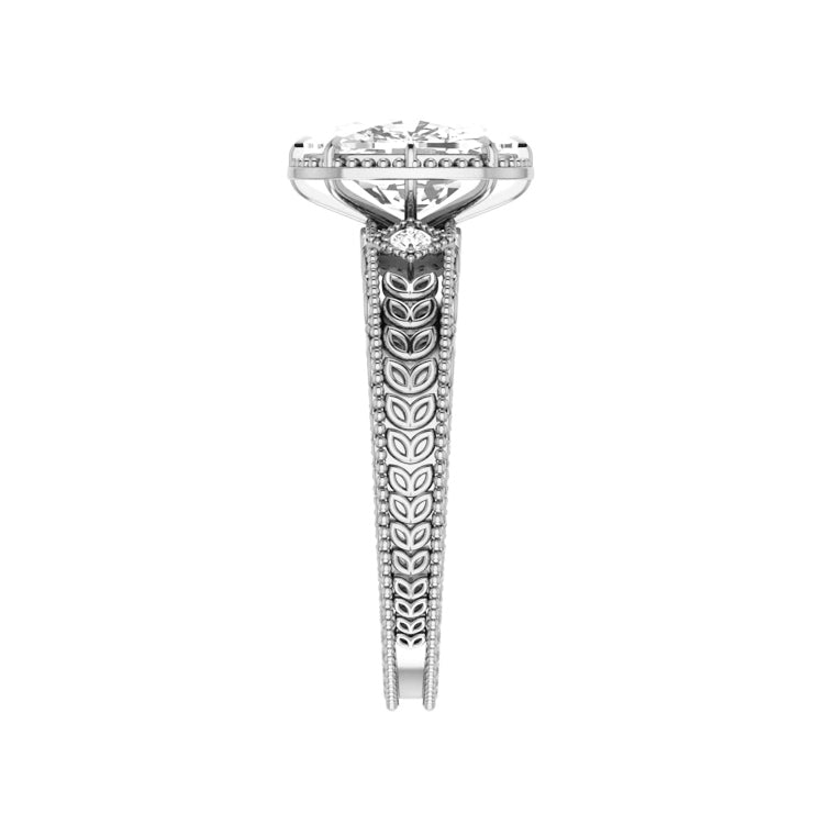 white gold - elongated cushion