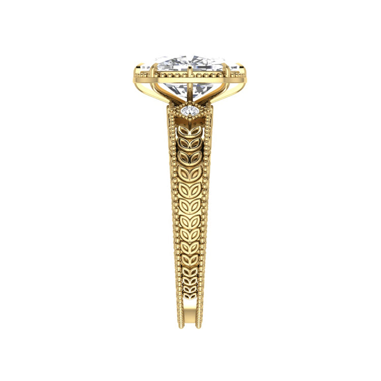 yellow gold - elongated cushion