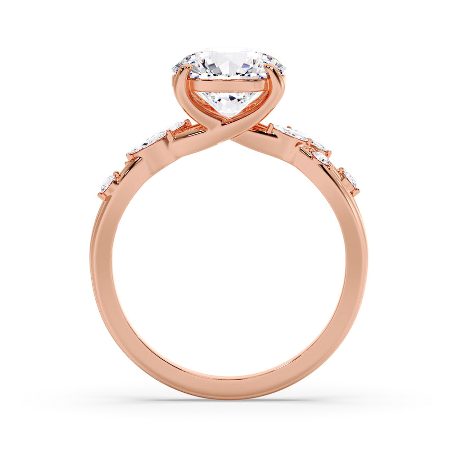 Elsie 2 Carat Natural Round Diamond Engagement Ring