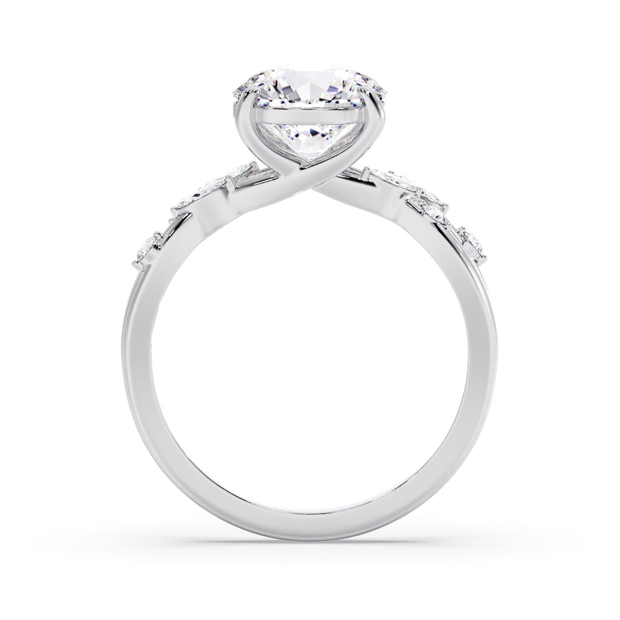 Elsie 2 Carat Natural Round Diamond Engagement Ring