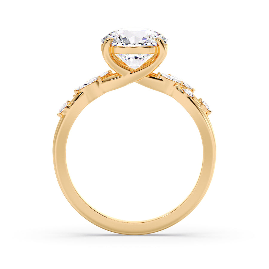 Elsie 2 Carat Natural Round Diamond Engagement Ring