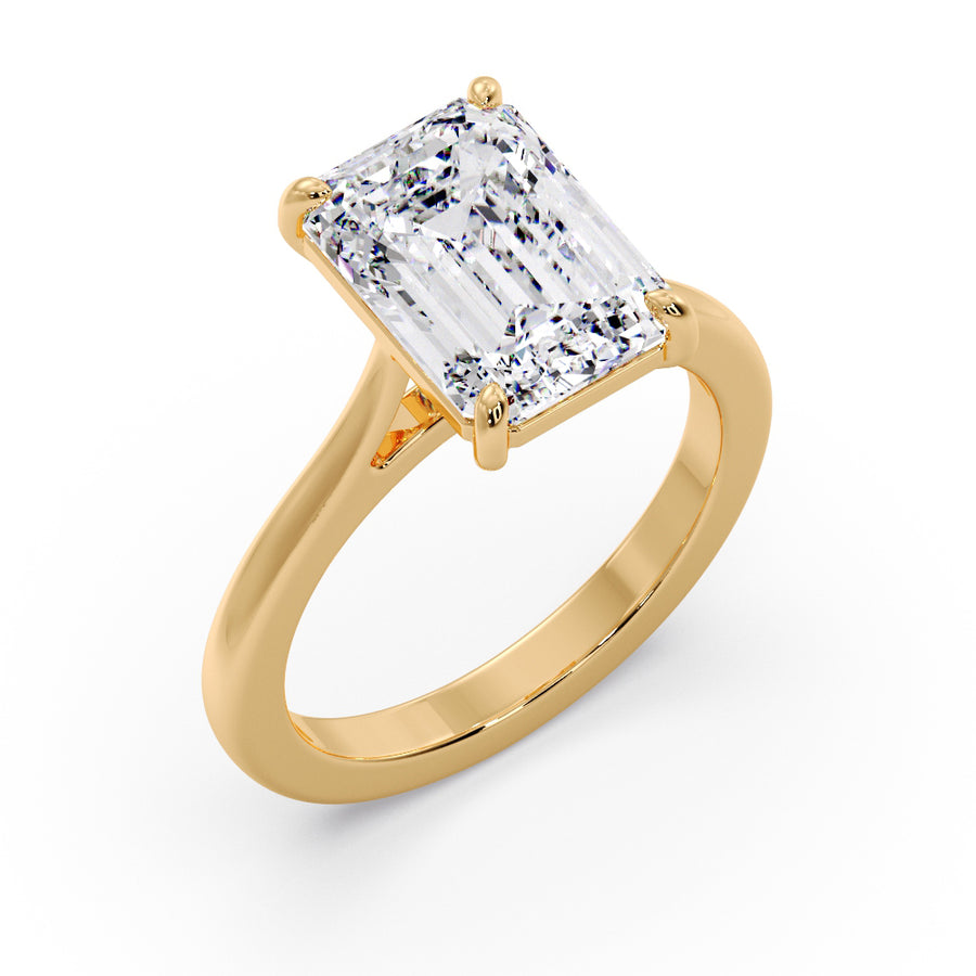 yellow gold - emerald