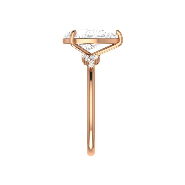 Everly Cluster 3 Carat Lab Grown Pear Diamond Engagement Ring