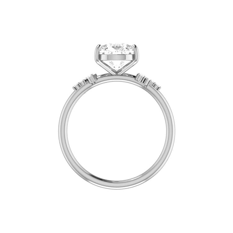 Everly Cluster 3 Carat Lab Grown Pear Diamond Engagement Ring