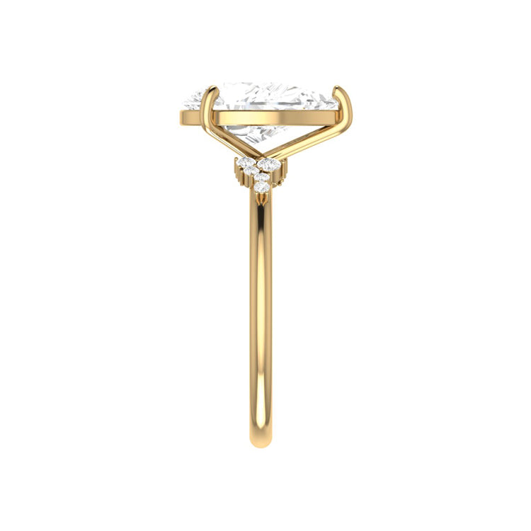 Everly Cluster 3 Carat Lab Grown Pear Diamond Engagement Ring