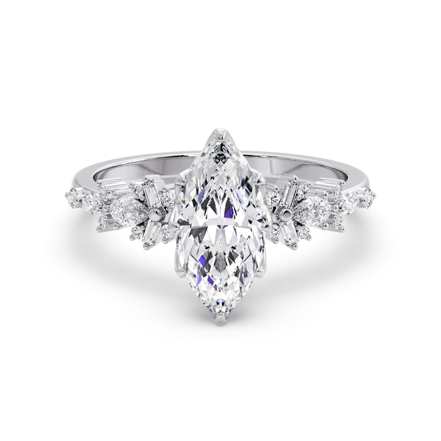 Fiora 2 Carat Marquise Cut Lab Grown Diamond Engagement Ring