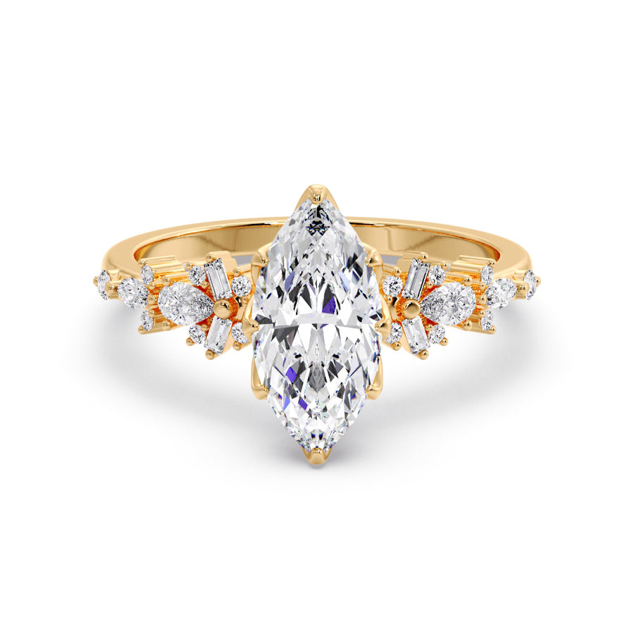 Fiora 2 Carat Marquise Cut Lab Grown Diamond Engagement Ring