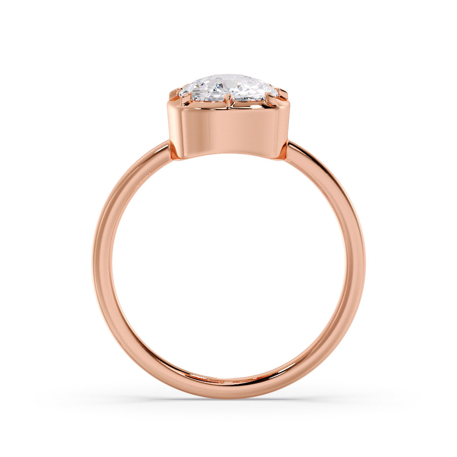 Georgian Style 3 Carat Elongated Cushion Lab Grown Diamond Engagement Ring