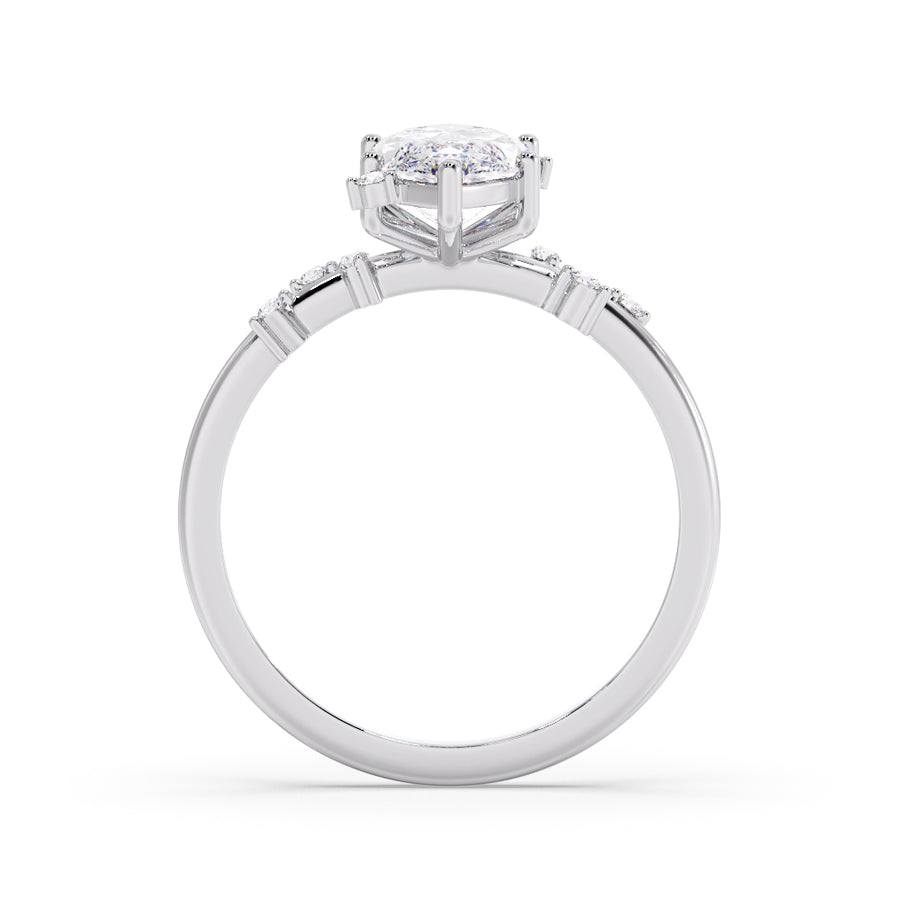 Helene 1 Carat Natural Marquise Diamond Engagement Ring