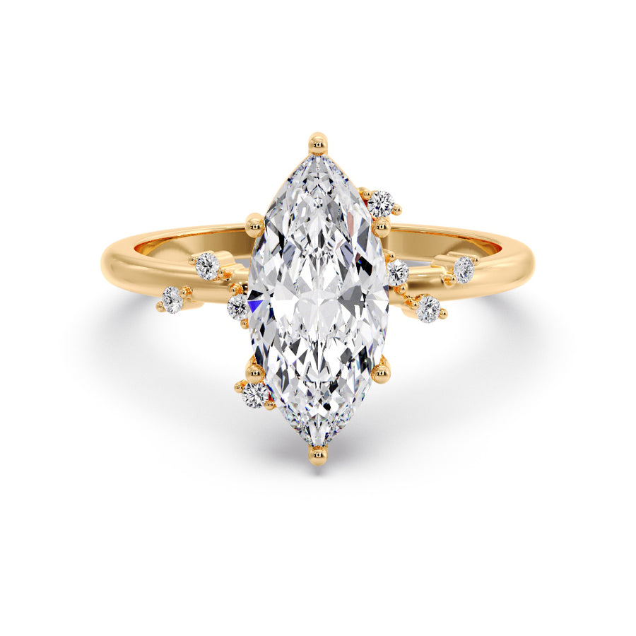 Helene 1 Carat Natural Marquise Diamond Engagement Ring