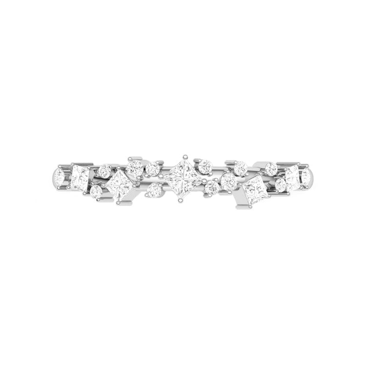 Holiday Lights Princess Cut Cluster Diamond Ring
