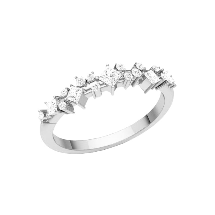 Holiday Lights Princess Cut Cluster Diamond Ring