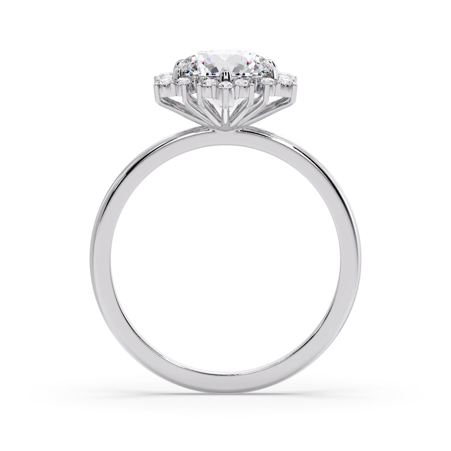 Into The Bloom 2 Carat Round Natural Diamond Engagement Ring