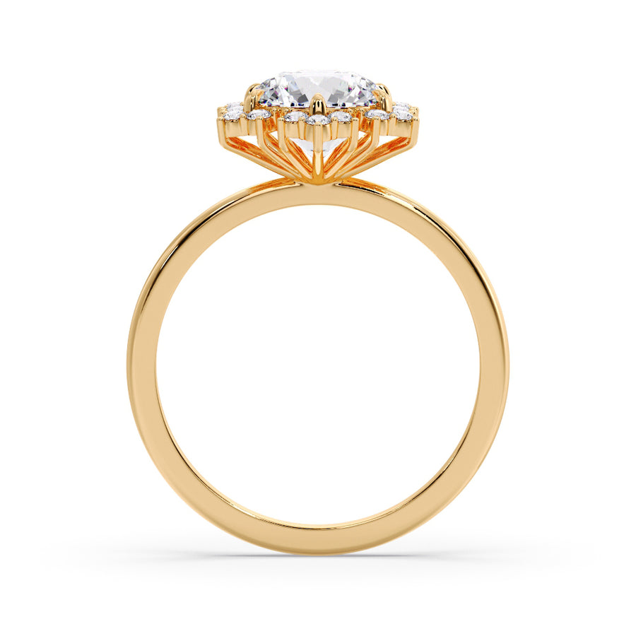 Into The Bloom 2 Carat Round Natural Diamond Engagement Ring