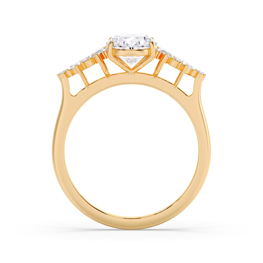 Ivy 2 Carat Lab Grown Oval Diamond Engagement Ring