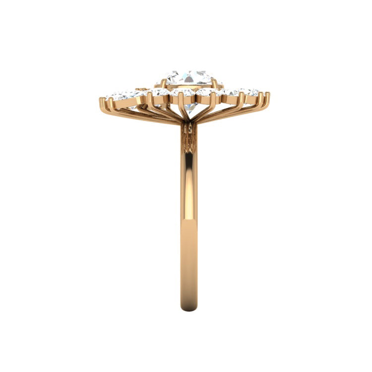 Leida Art Deco Round Lab Grown Diamond Engagement Ring