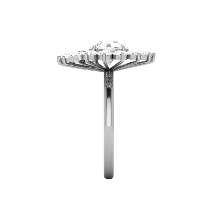 Leida Art Deco Round Lab Grown Diamond Engagement Ring