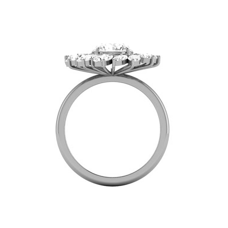 Leida Art Deco Round Lab Grown Diamond Engagement Ring