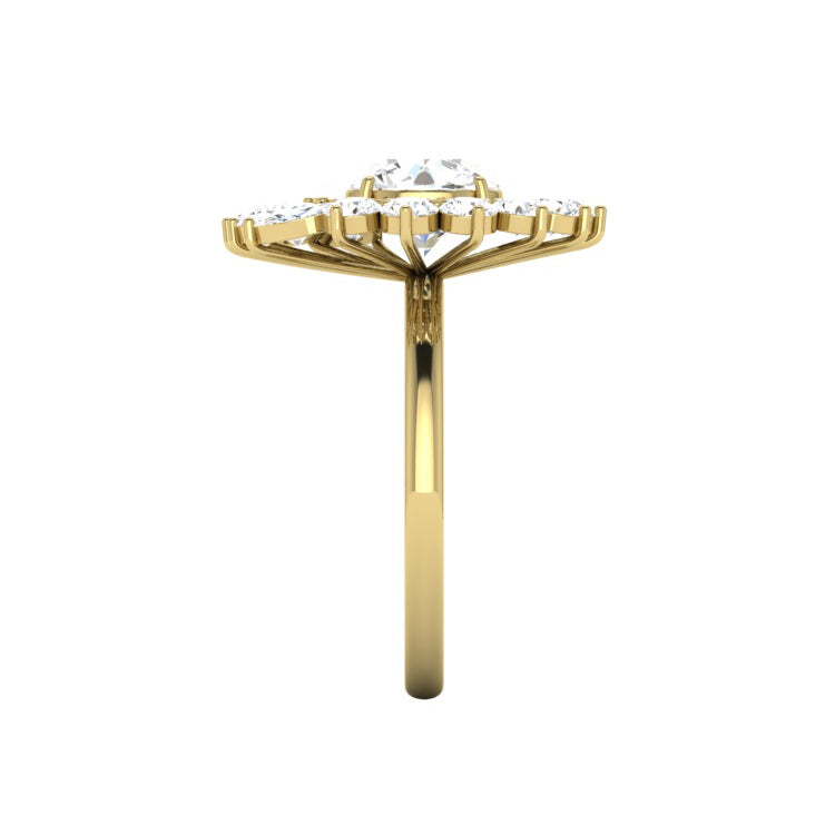 Leida Art Deco Round Lab Grown Diamond Engagement Ring