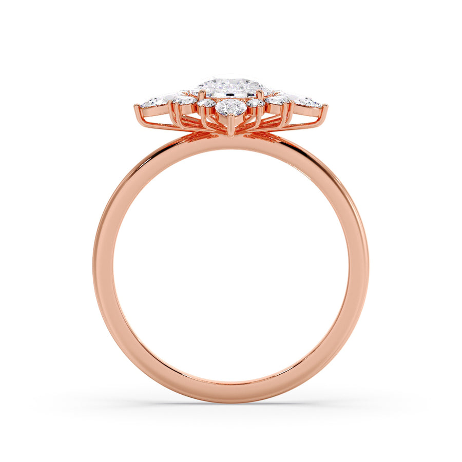 Louise 2 Carat Elongated Cushion Cut Natural Diamond Engagement Ring