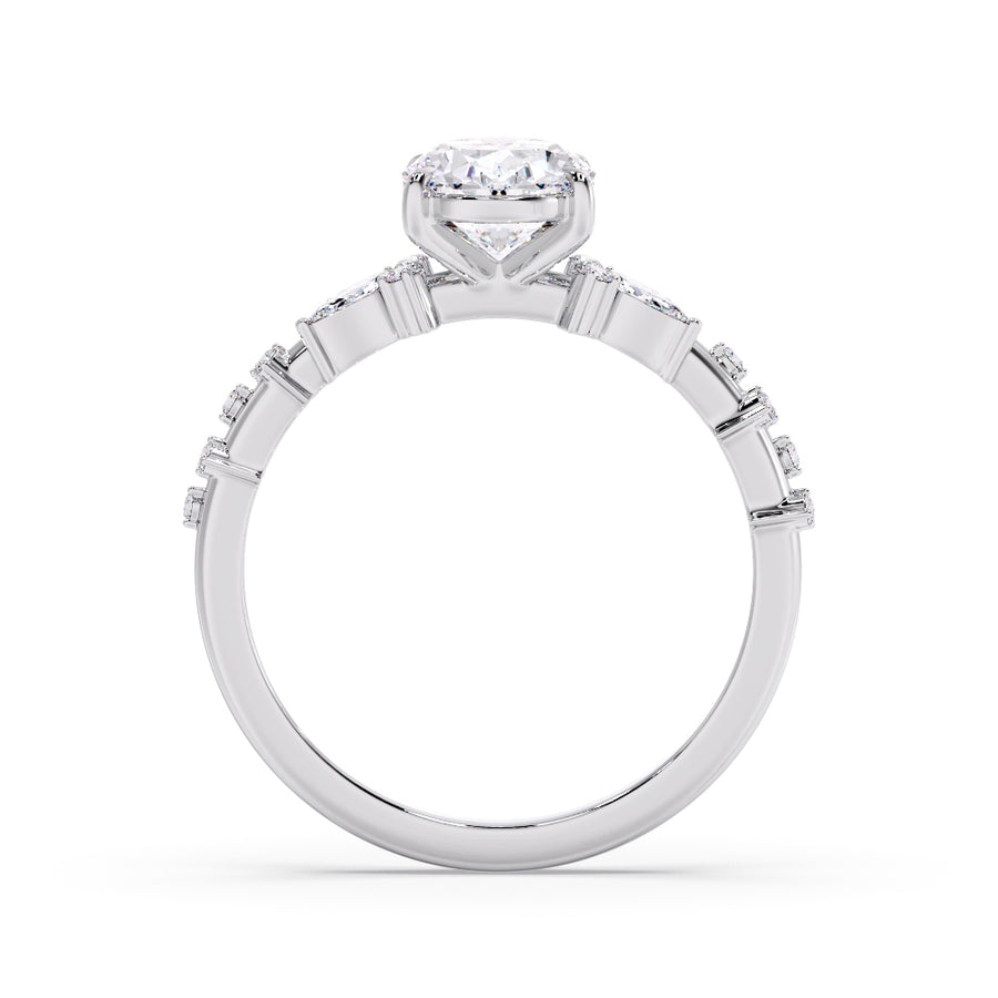 Marlene 2 Carat Oval Natural Diamond Engagement Ring