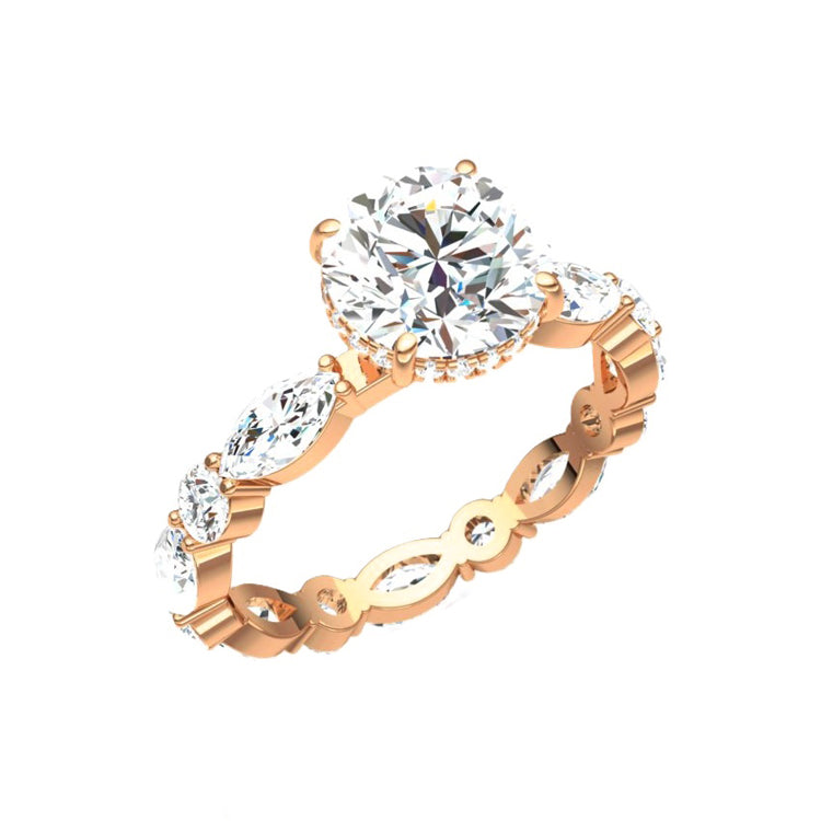 Maya 2 Carat Lab Grown Round Diamond Engagement Ring