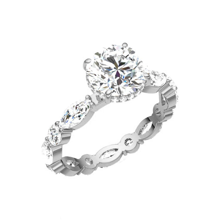 Maya 2 Carat Lab Grown Round Diamond Engagement Ring