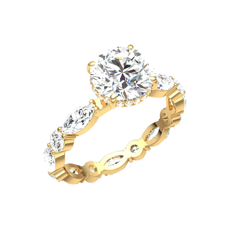 Maya 2 Carat Lab Grown Round Diamond Engagement Ring