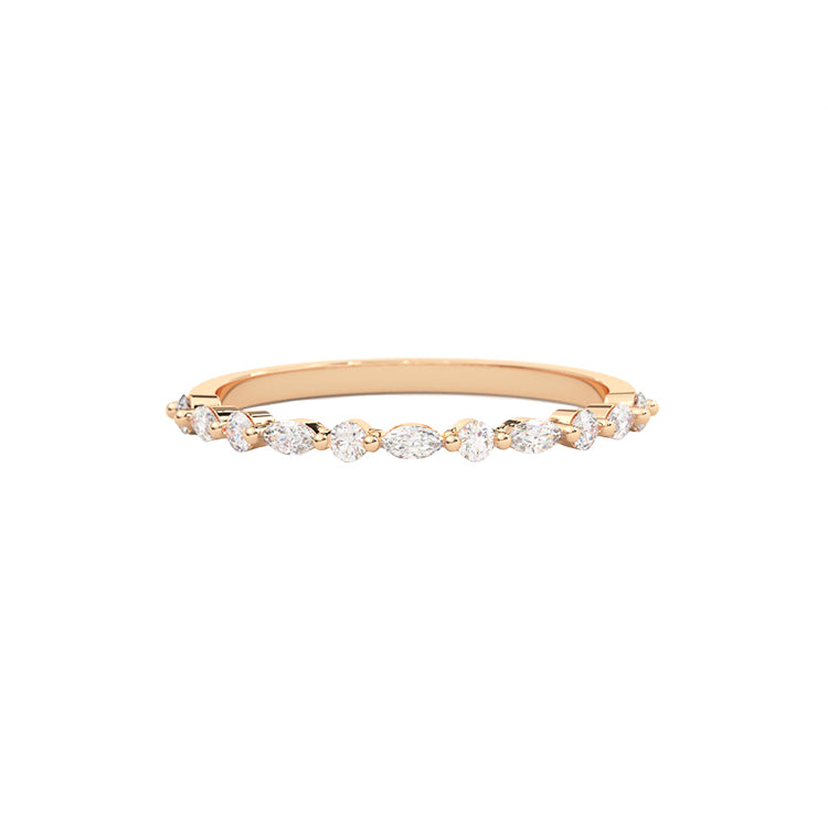 Miley Marquise And Round Diamond Eternity Wedding Ring