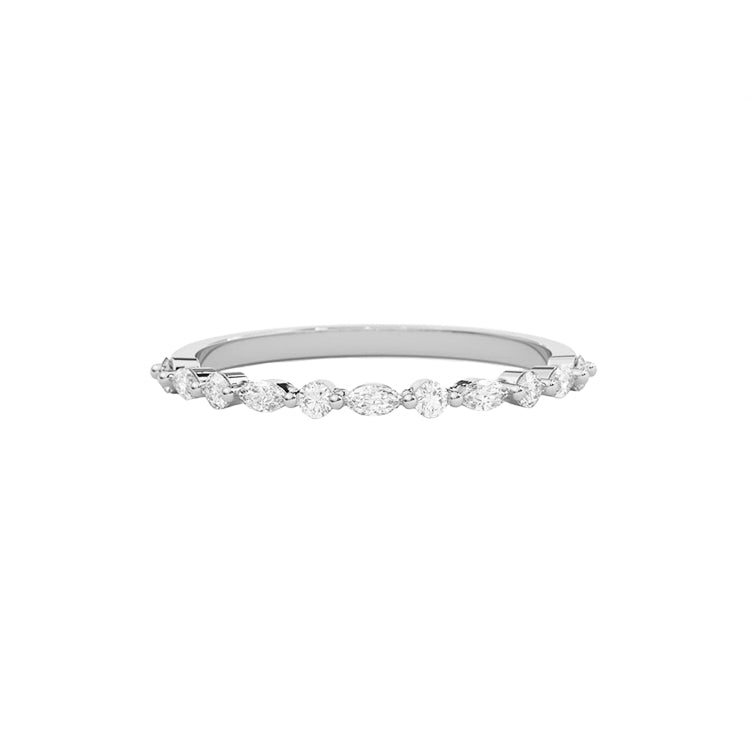 Miley Marquise And Round Diamond Eternity Wedding Ring