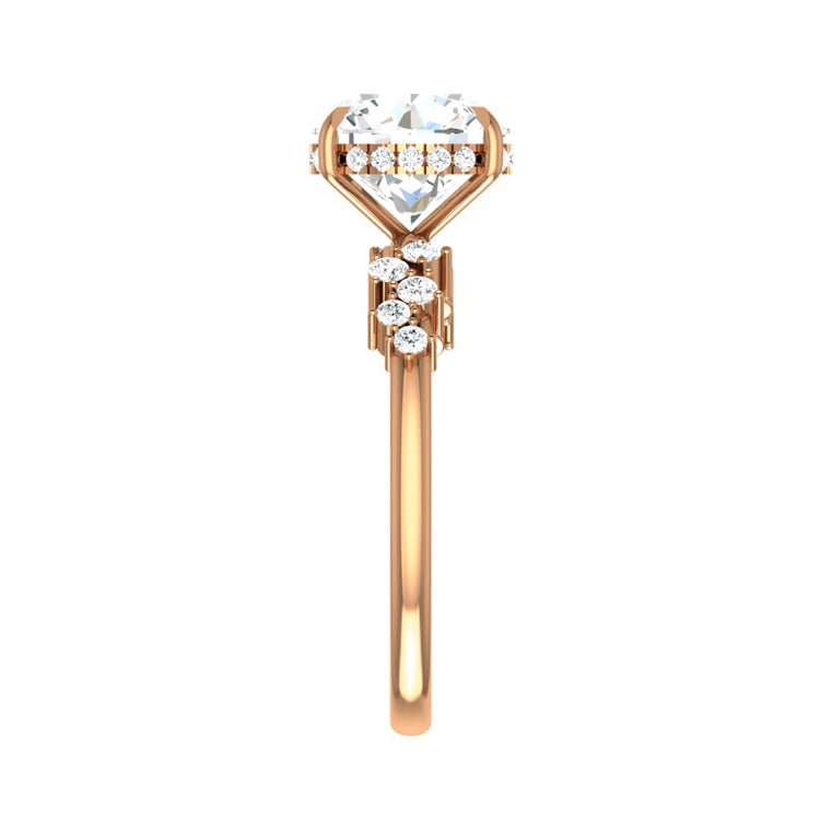 Moondust 2 Carat Round Lab Diamond Engagement Ring With Claw Prongs