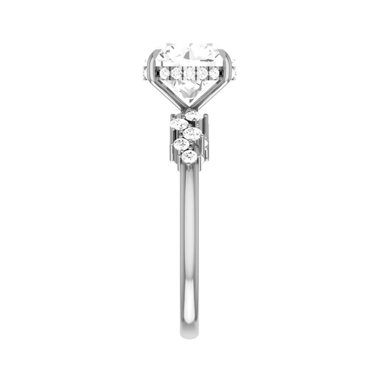 Moondust 2 Carat Round Lab Diamond Engagement Ring With Claw Prongs