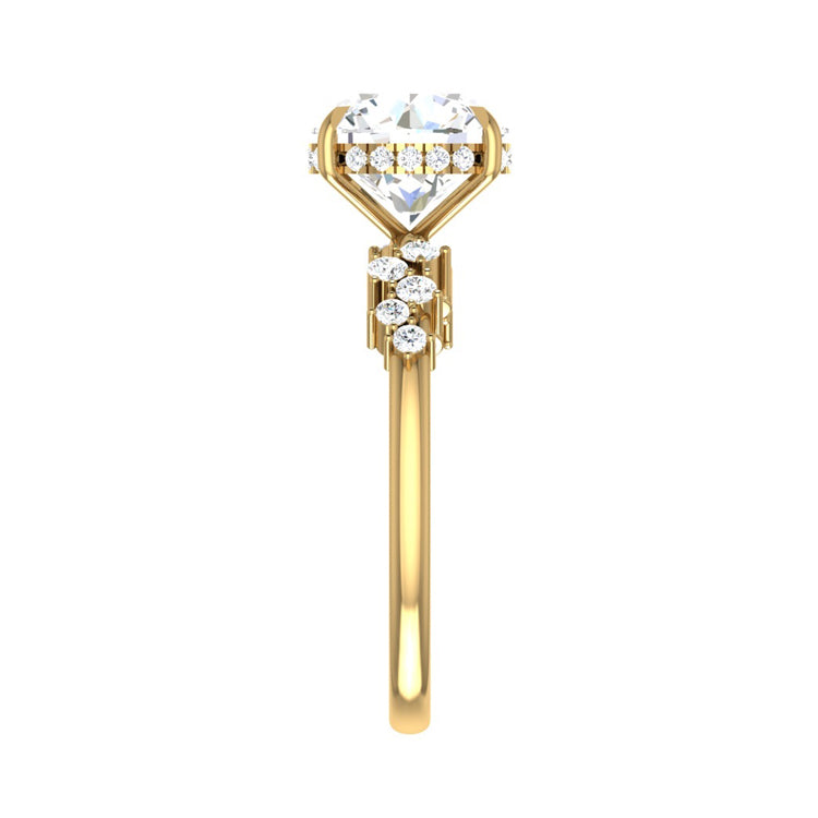 Moondust 2 Carat Round Lab Diamond Engagement Ring With Claw Prongs