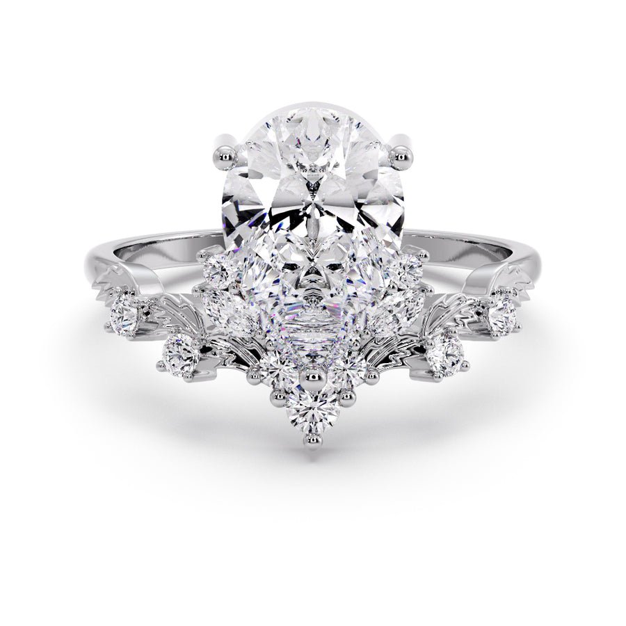 Enchanted Forest Pear Natural Diamond Engagement Ring