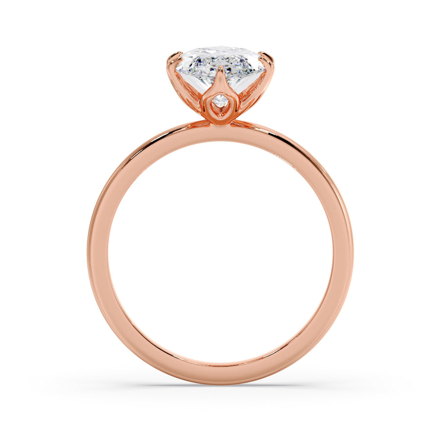 Petal Prongs 3 Carat Lab Grown Marquise Diamond Engagement Ring