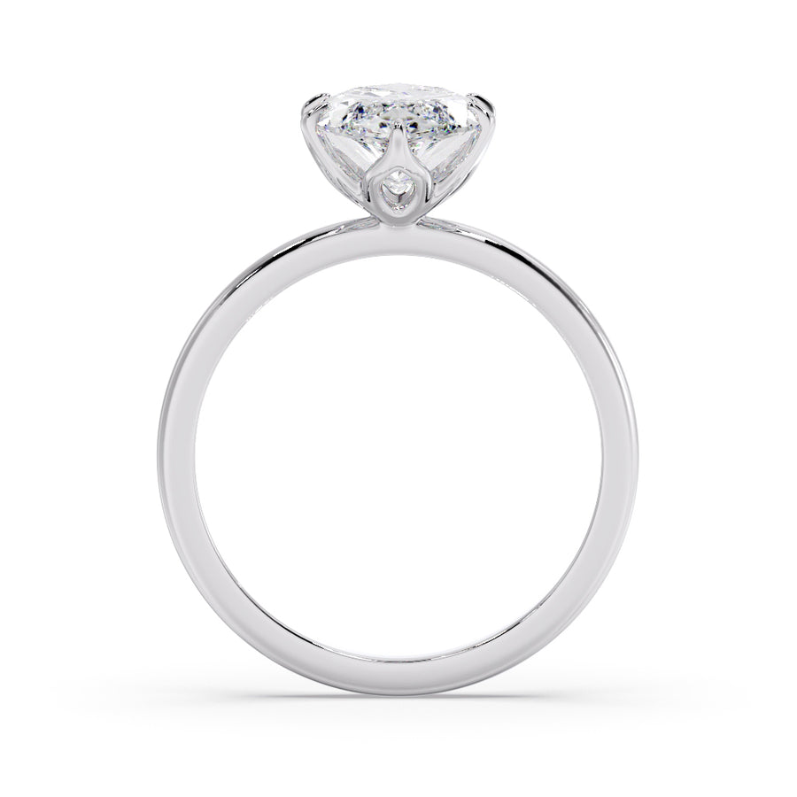 Petal Prongs 3 Carat Lab Grown Marquise Diamond Engagement Ring