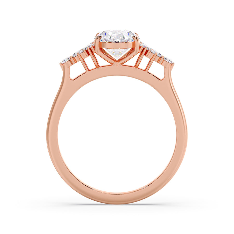 Riata 2 Carat Lab Grown Oval Diamond Engagement Ring