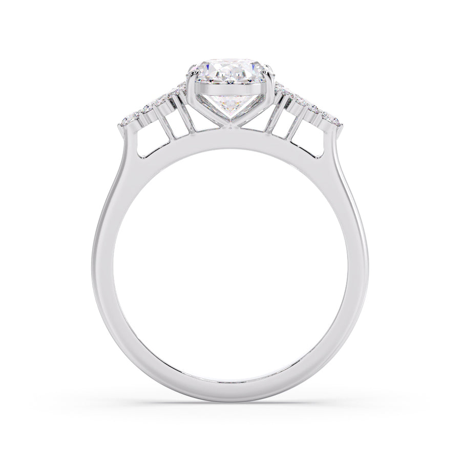Riata 2 Carat Lab Grown Oval Diamond Engagement Ring