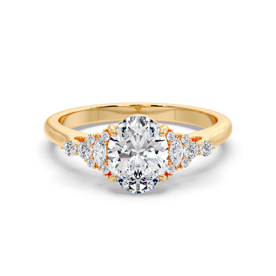 Riata 2 Carat Lab Grown Oval Diamond Engagement Ring