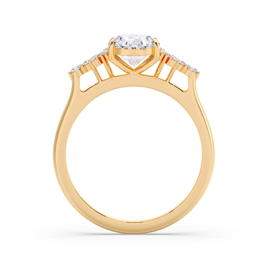 Riata 2 Carat Lab Grown Oval Diamond Engagement Ring