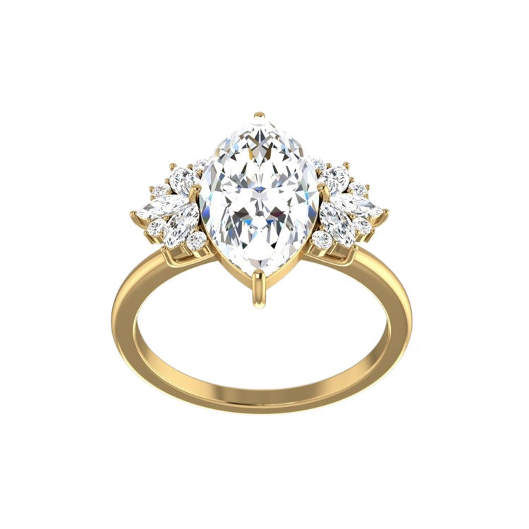 yellow gold - marquise