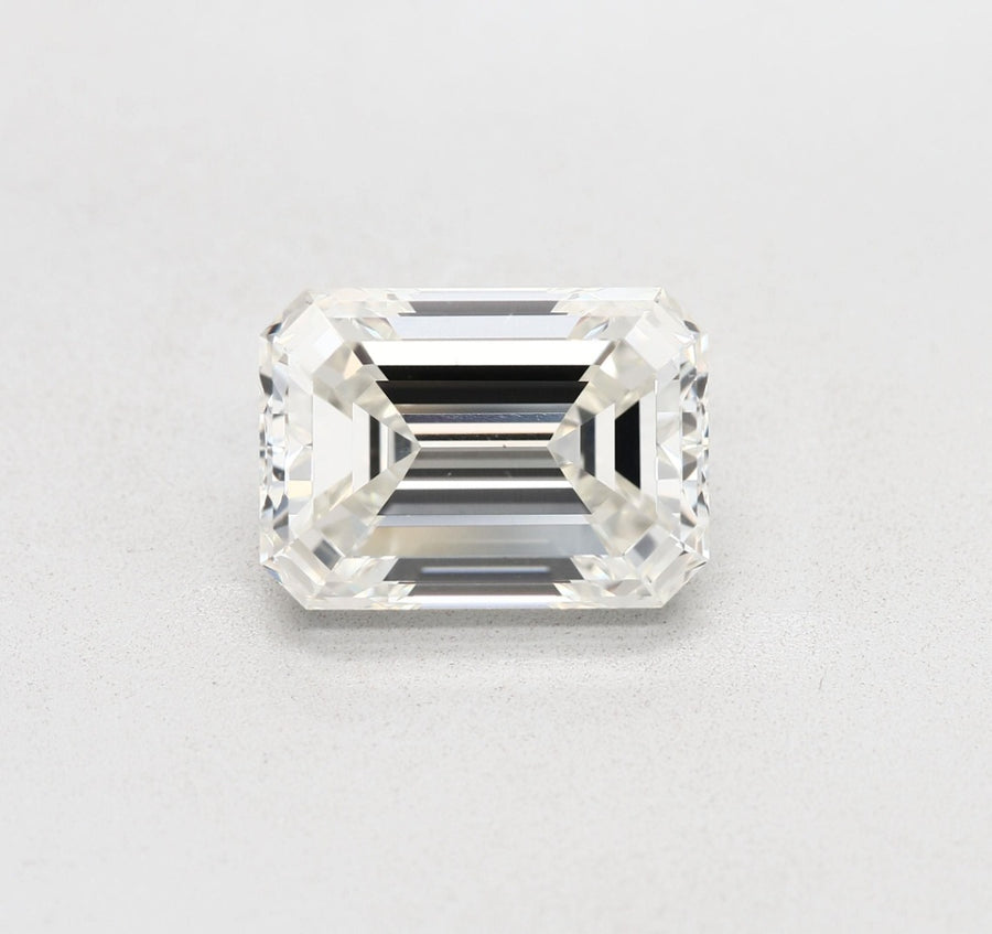 Split Shank 5 Carat Natural Emerald Cut Solitaire Diamond Engagement Ring