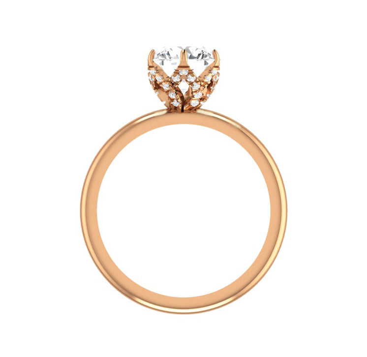 rose gold - round