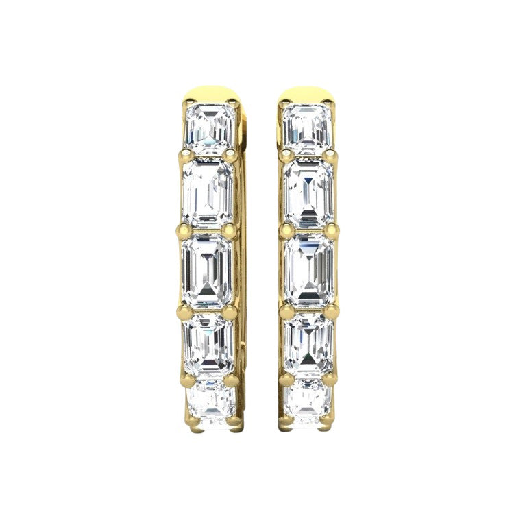 Ashley Lab Grown Diamond Hoop Earrings in 14K Gold