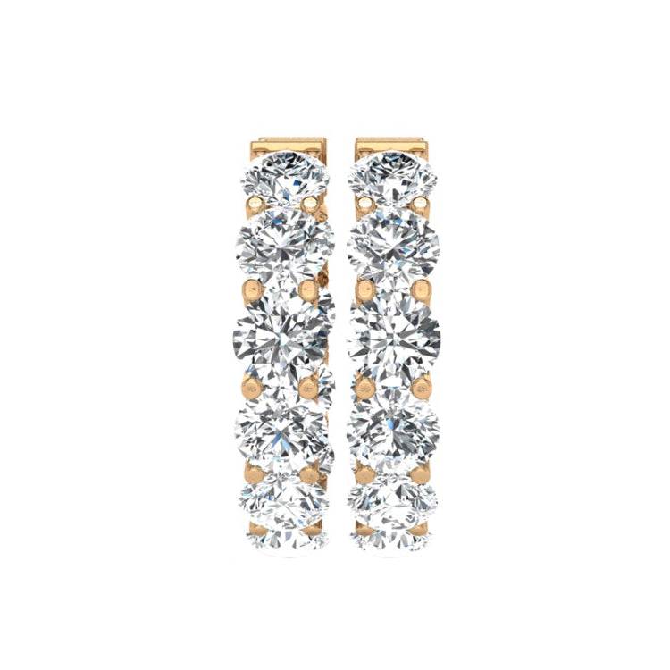 Miley Lab Grown Diamond Hoop Earrings in 14K Gold