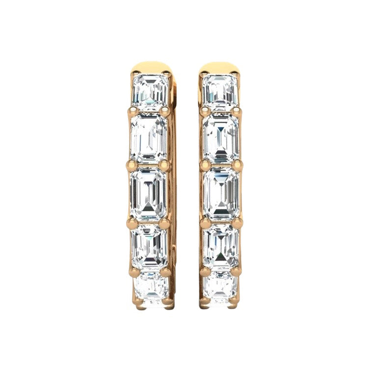 Ashley Lab Grown Diamond Hoop Earrings in 14K Gold