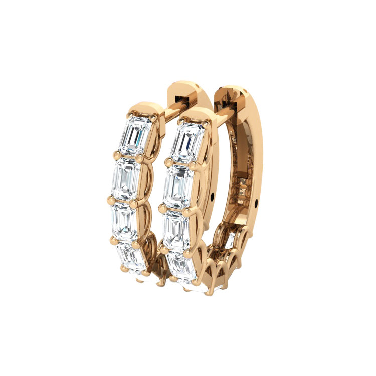 Ashley Lab Grown Diamond Hoop Earrings in 14K Gold