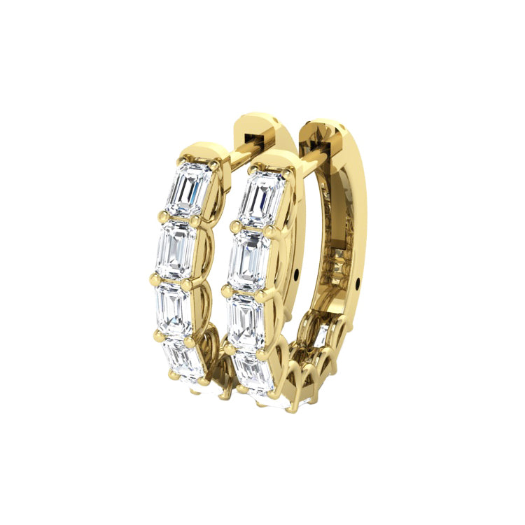 Ashley Lab Grown Diamond Hoop Earrings in 14K Gold